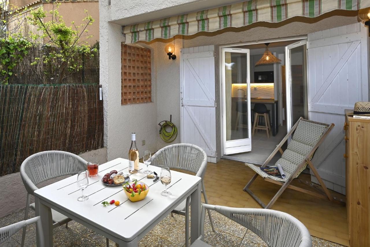 בנדול Charmant Studio 2A4 Pers Avec Jardin Et Place De Parking Situe A 5 Min A Pied De La Mer מראה חיצוני תמונה